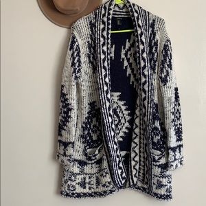 Beautiful Fair Isle Knit Cardigan size M
